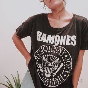 Oversized ‘band’ t-shirt.